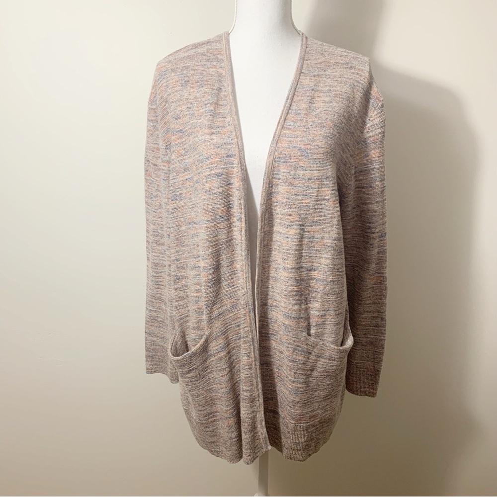 Madewell Ryder Multicolor Marled Knit Pockets Open Cardigan Size M